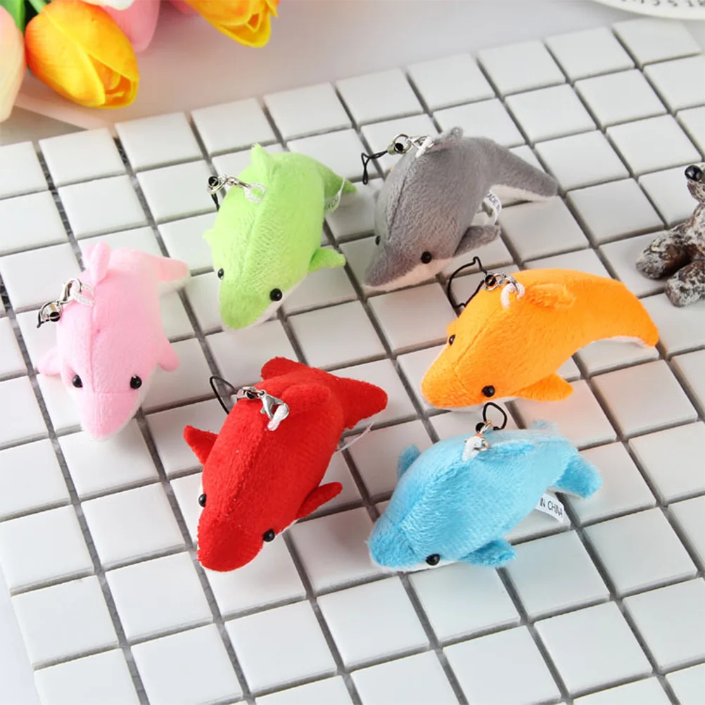 

3pcs Plush Little Dolphin Pendant Plush Small Dolphin Decor Pendant for Key Bag Phone (Random Color) Seal Panda