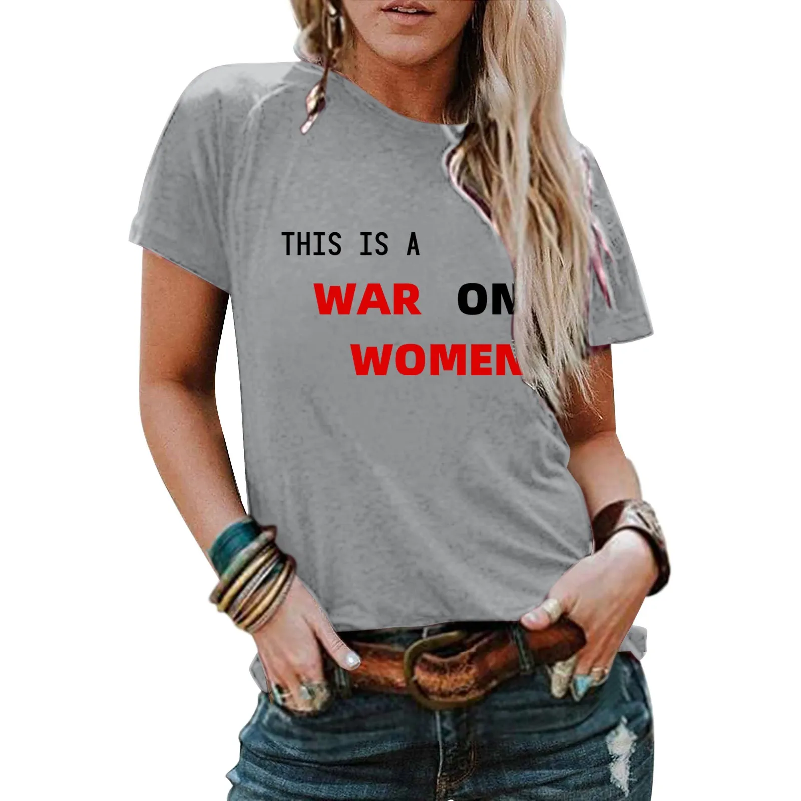 

Женская Мягкая свободная футболка с коротким рукавом и круглым вырезом