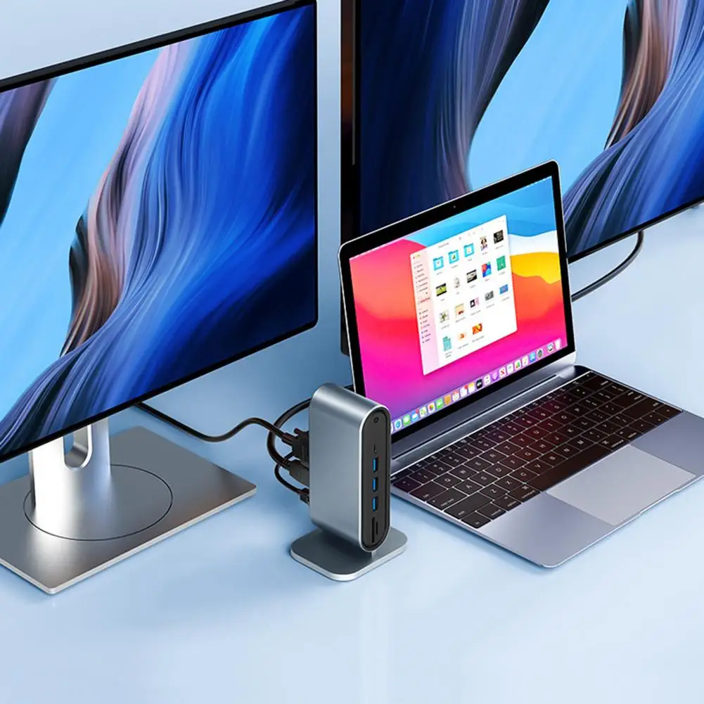 

Convenient Type-C Hub Anti-fingerprint Type-C Splitter Hub Widely Compatible Highly Clear Picture