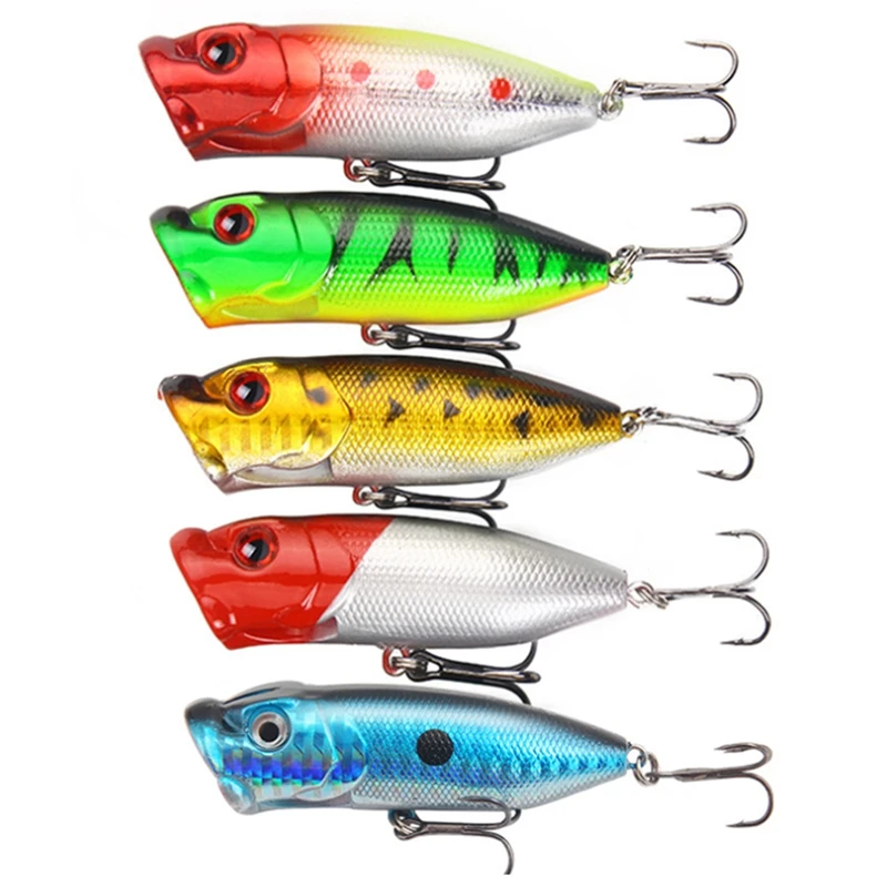 

1Set Fishing Lure Floating Swimming High Quality Hard Baits ABS Fish Hook Noise System Wobblers For Bass Pike