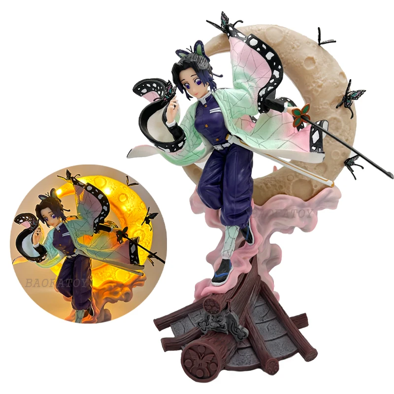 

28cm Demon Slayer: Kimetsu no Yaiba Anime Figure Kocho Shinobu Action Figure Akaza/Agatsuma Zenitsu Figure Model Doll Toys