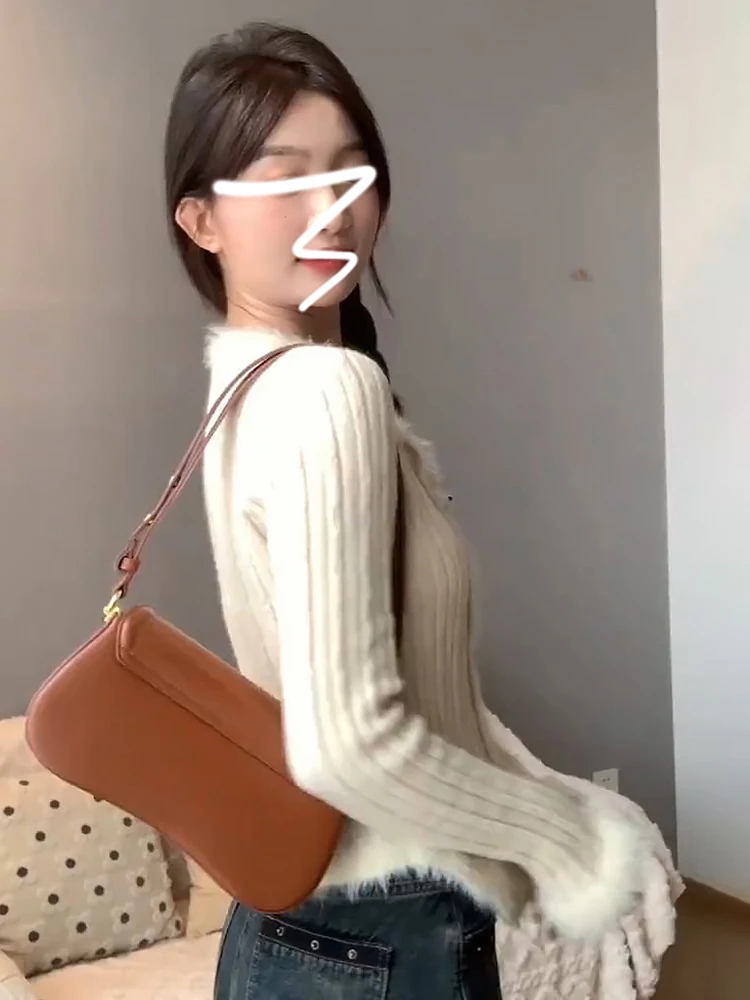 Маленький короткий вязаный кардиган свитер для женщин осень и зима 2024 новая