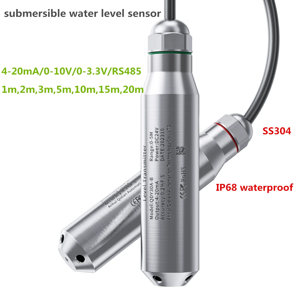 Датчик уровня жидкости Гидростатический 0-10 В 4-20 мА 0-3 3