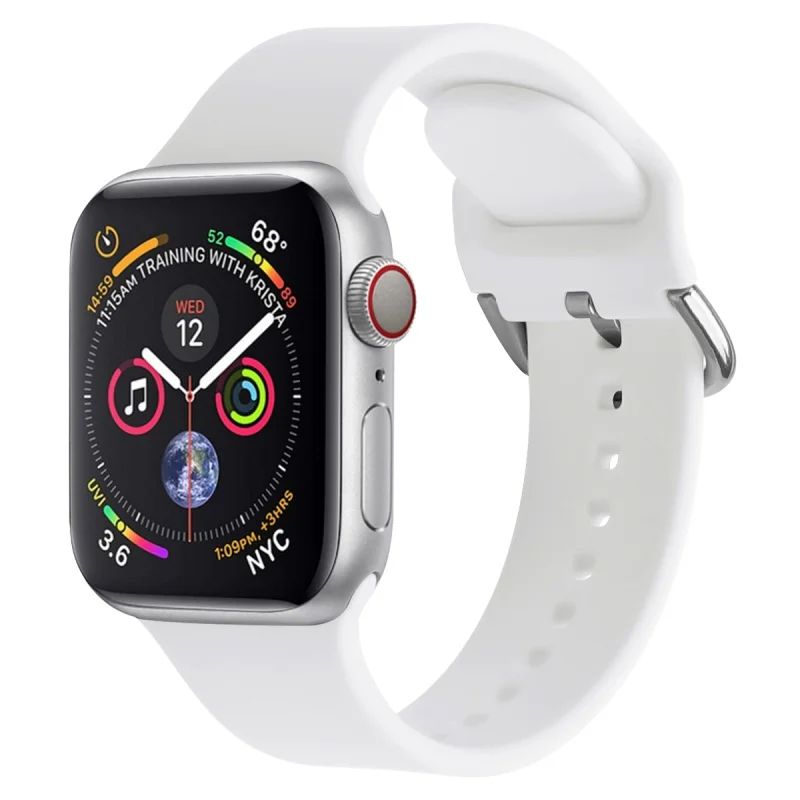 

For Silicone Smart Watch Sport Band custom rubber silicone soft watch band Fit for Apple Watch 1/2/3/4/5/6/S