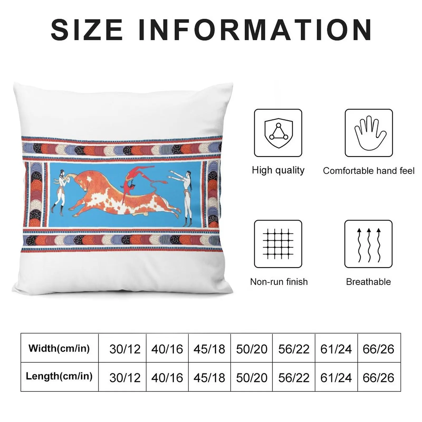 Декоративная подушка Minoan Bull декоративная для украшения комнаты 2025