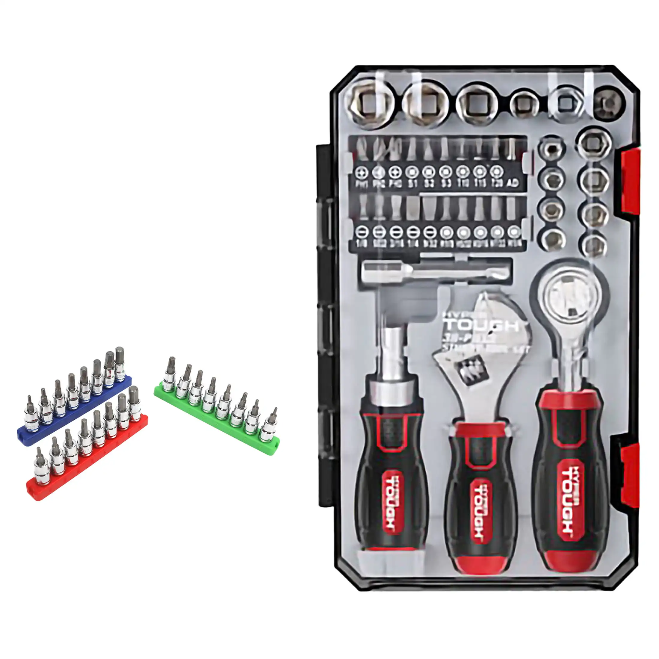 

38-Piece Multi Size Stubby Wrench & 27-Piece Drive Socket Set