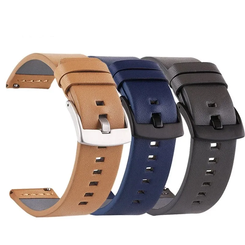 

Genuine Leather Strap Watchbands 18 20 22 24mm For Samsung Watch Men's Watch Accessories