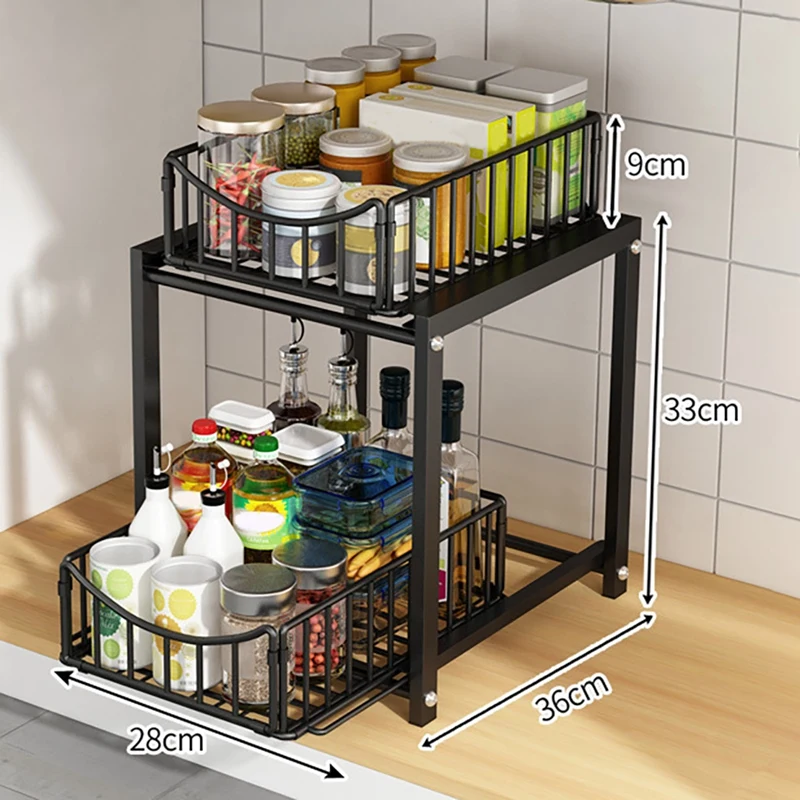 

Flexible Sink Shelf Under Sink Cabinets Organizer With Sliding Storage Drawer Kitchen Sliding Cabinet Basket