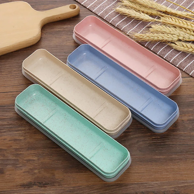 

Storage Box Portable Tableware Eco-Friendly Cutlery Picnic Chopstick Spoon Container Travel Utensil Case Food Grade Dinnerware