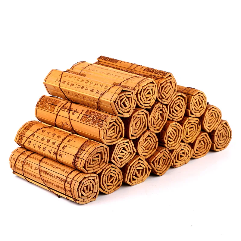 

Chinese Style Traditional Bamboo Simple Moral Sutra Thirty-six Analects of Confucius Three-Character Sutra Tea Sutra Decoration