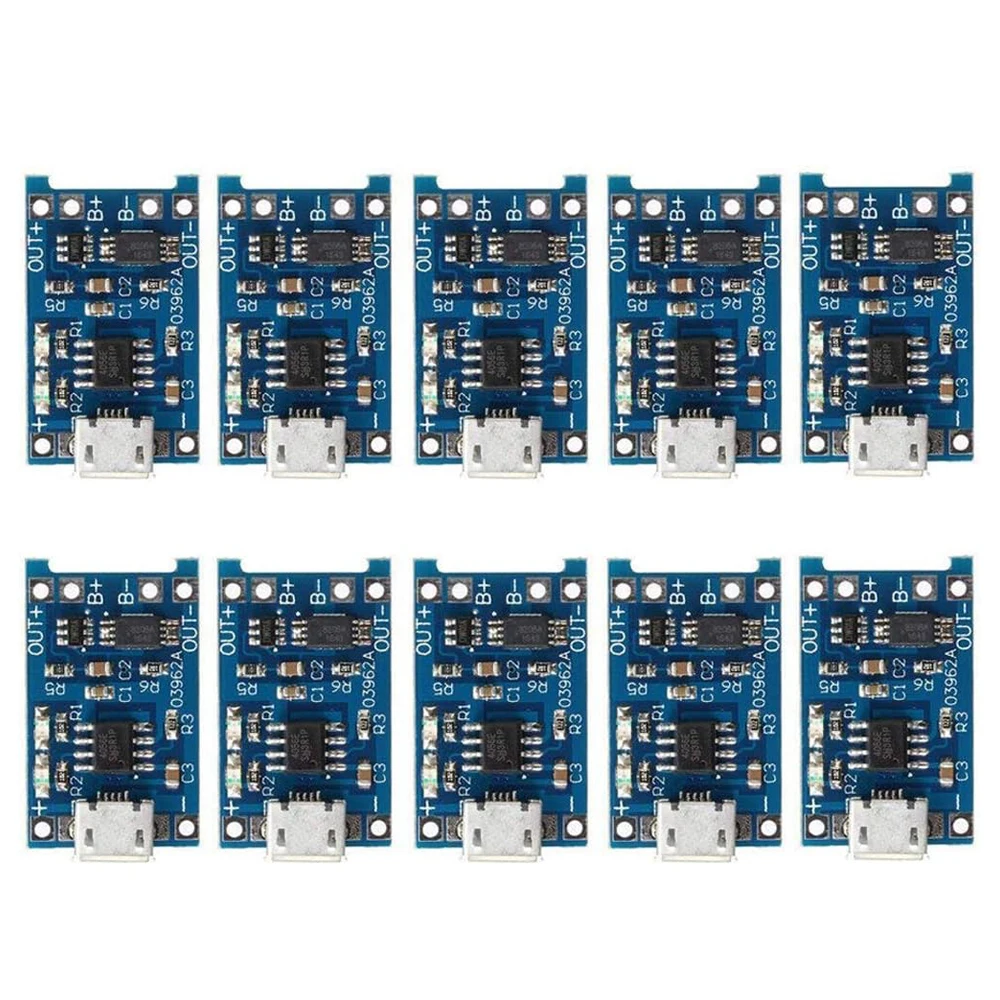 10 шт., зарядная плата TP4056 Mini Micro-c USB 5 В 1A 18650