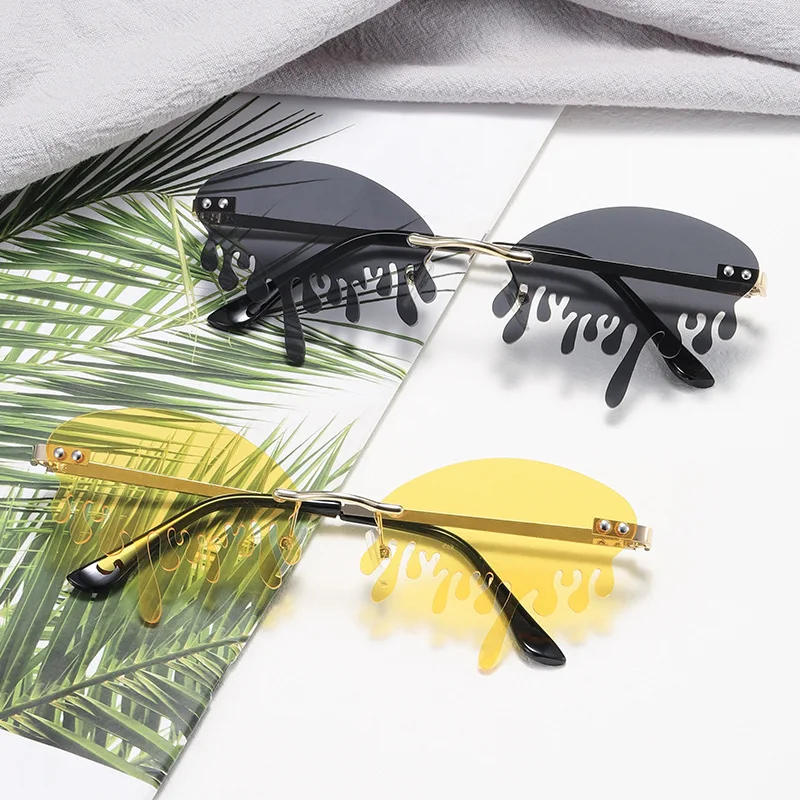 

Новинка 2023, солнцезащитные очки в европейском и американском стиле, ослепляющие цветные солнцезащитные очки с морскими слезами