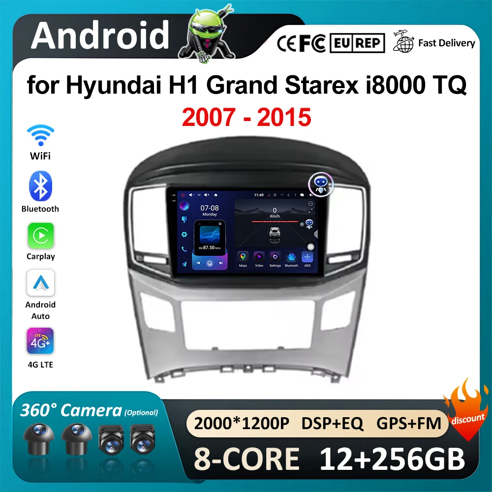 Автомобильный радиоприемник Android мультимедийный плеер Carplay для Hyundai H1 Grand Starex i8000 TQ