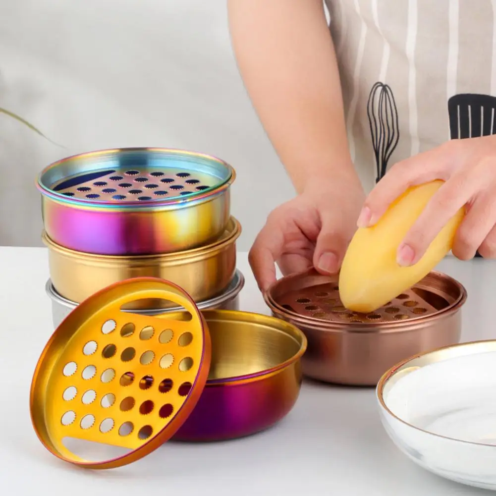 

Manual Potato Household Food Grinder Vegetable Salad Processor Blender Mixers Gold Kitchen Utensils With Steel Bowl