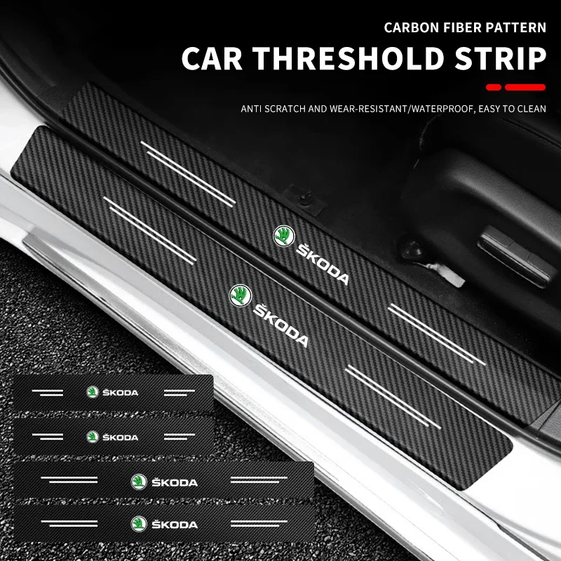 Автомобильные аксессуары 2007-2023 для Skoda Octavia A5 A6 A7 наклейки из нержавеющей стали