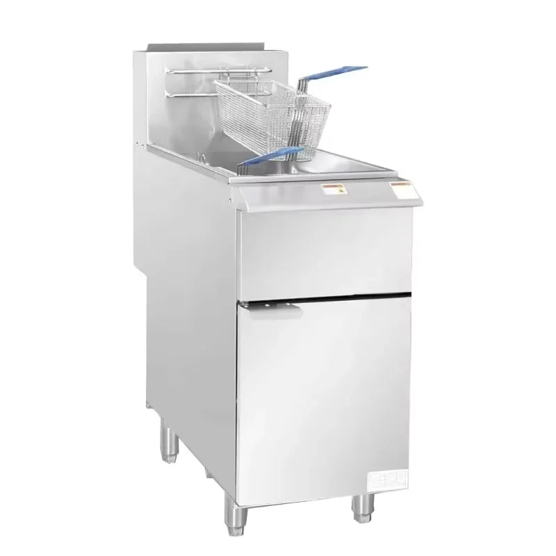 Профессиональное кухонное оборудование фритюрница с одним резервуаром газовая