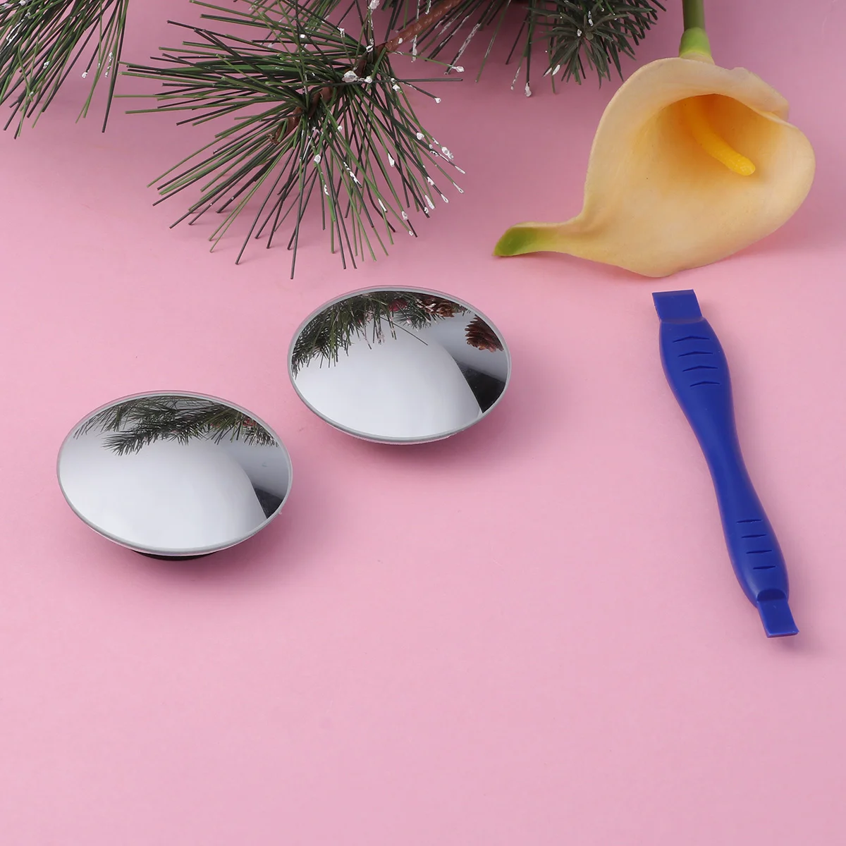 

1 Pair Auto 360 Wide Angle Round Convex Mirror Car Vehicle Side Blindspot Mirror Small Round Wide RearView Mirror (A Dead $1