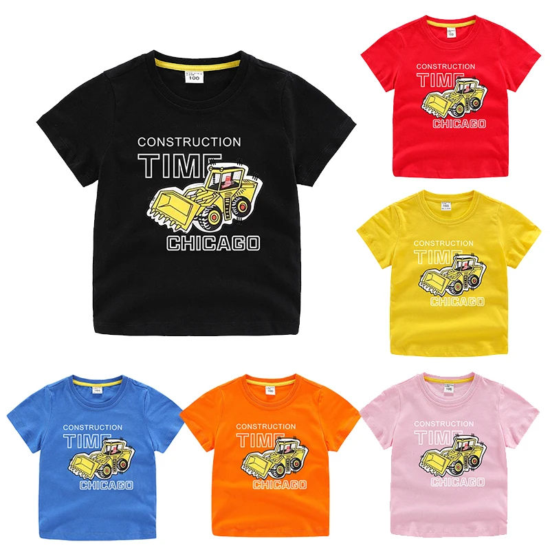 

Детская летняя футболка с коротким рукавом, из дышащего хлопка