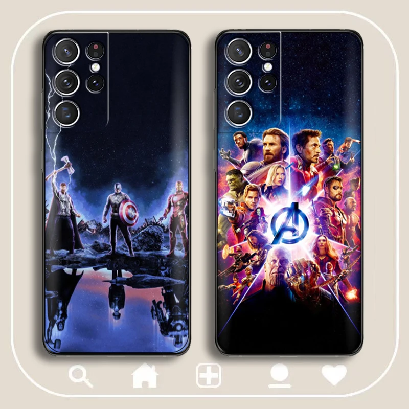 

Marvel The Avengers Iron Man Phone Case For Samsung Galaxy S22 S21 S20 Ultra FE 5G S22 S10 10E S9 Plus Funda Carcasa Coque Back