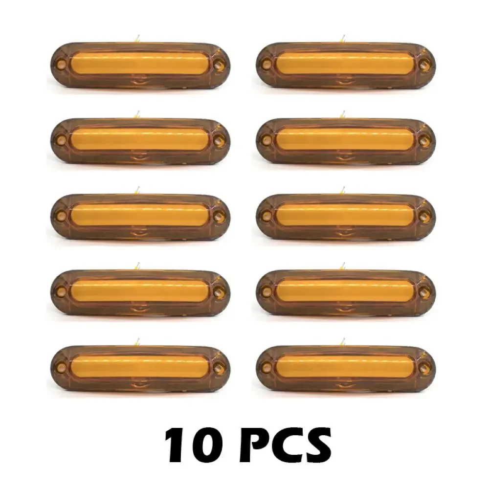 

10 шт. 12 В 24 В светодиодные боковые габаритные фонари 6 светодиодных фонарей для прицепа грузовика грузовика янтарный белый красный индикаторная лампа автоаксессуары свет