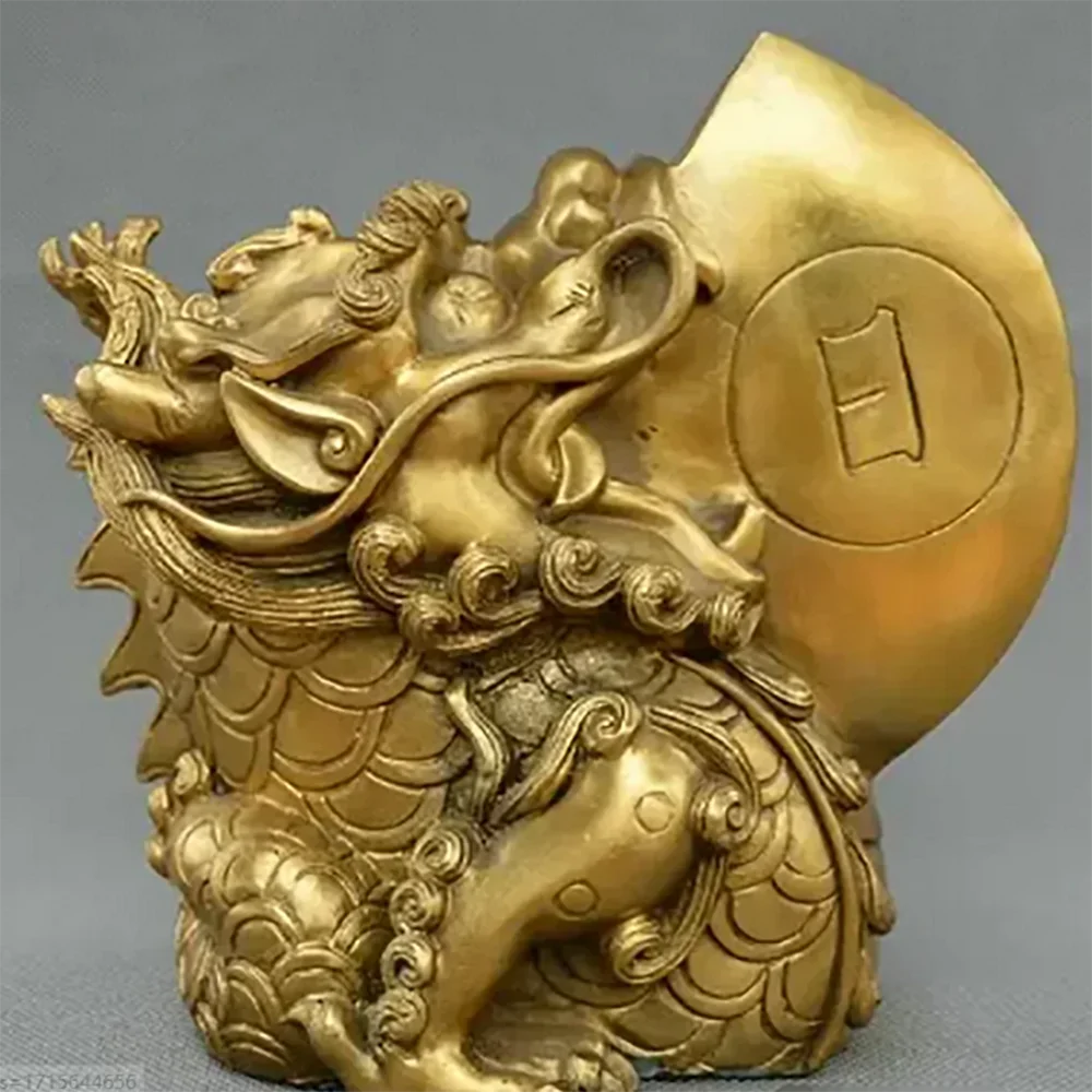 tipo Fengshui Tua Naga Perunggu Kapak Mat Licht Danfe Allah Binatang Patung