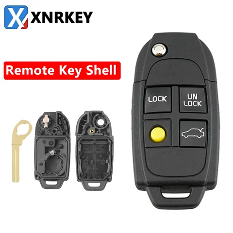 XNRKEY откидная оболочка ключа дистанционного управления 4 Кнопка для Volvo XC70 XC90 V40 V50 V70 V90 C30 C70 S40 S60 S70 S80 сменный модифицированный чехол для ключа