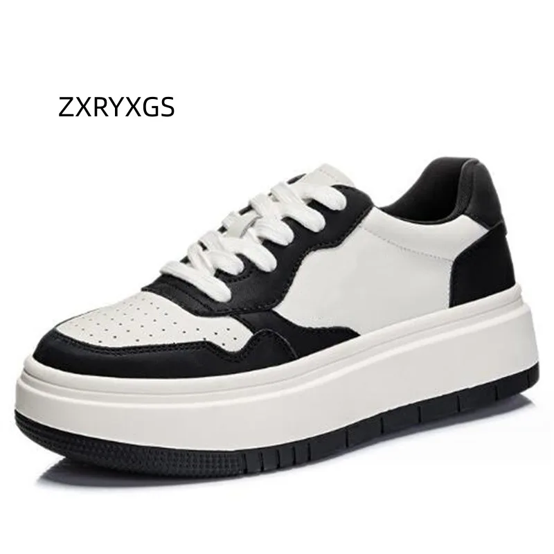 ZXRYXGS 2025 новые весенние кроссовки из натуральной кожи трендовая обувь на плоской