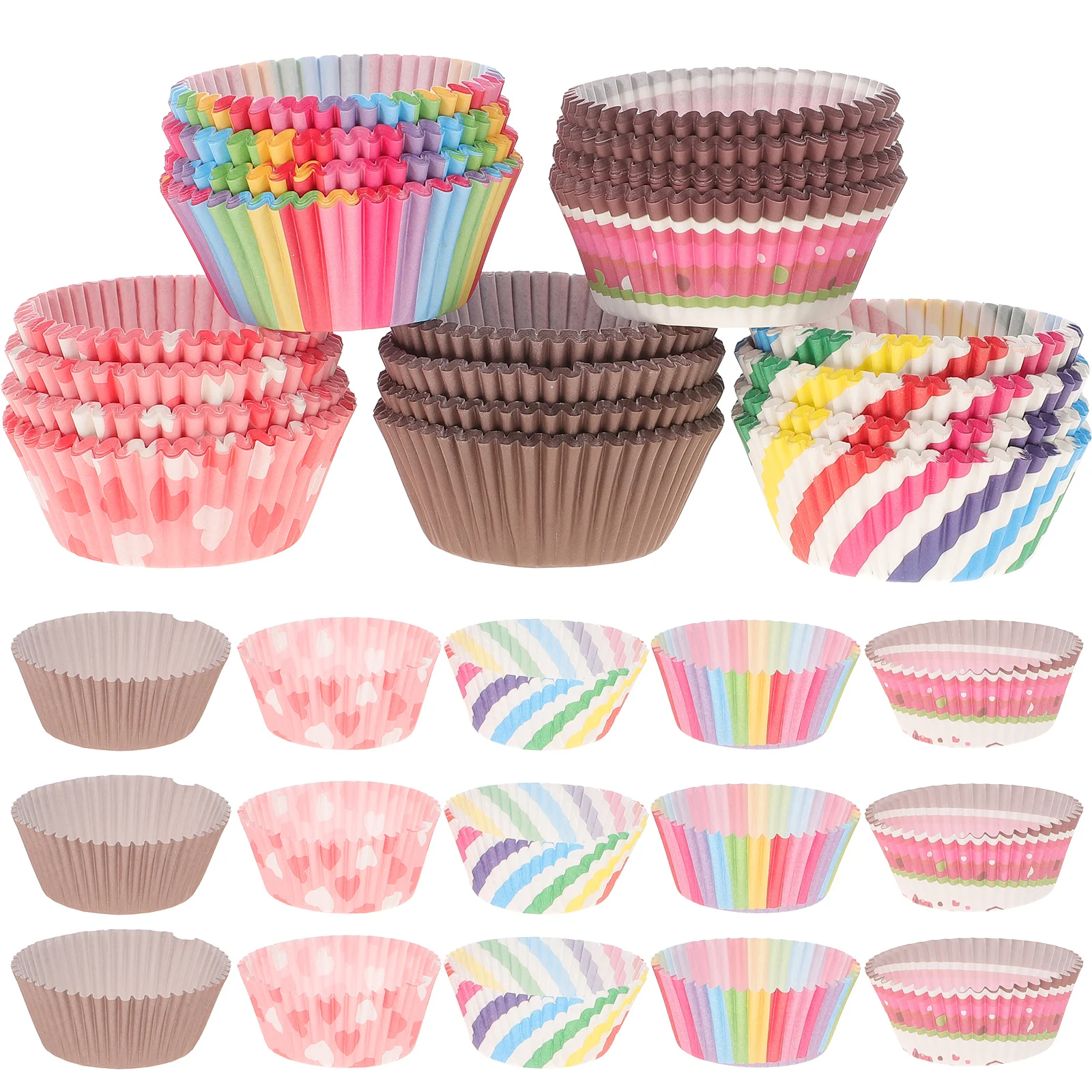 

500 Pcs Cake Base Cup Paper Cupcake Liners Baking Accessory Mini Cups Dessert Containers Muffin Wrappers