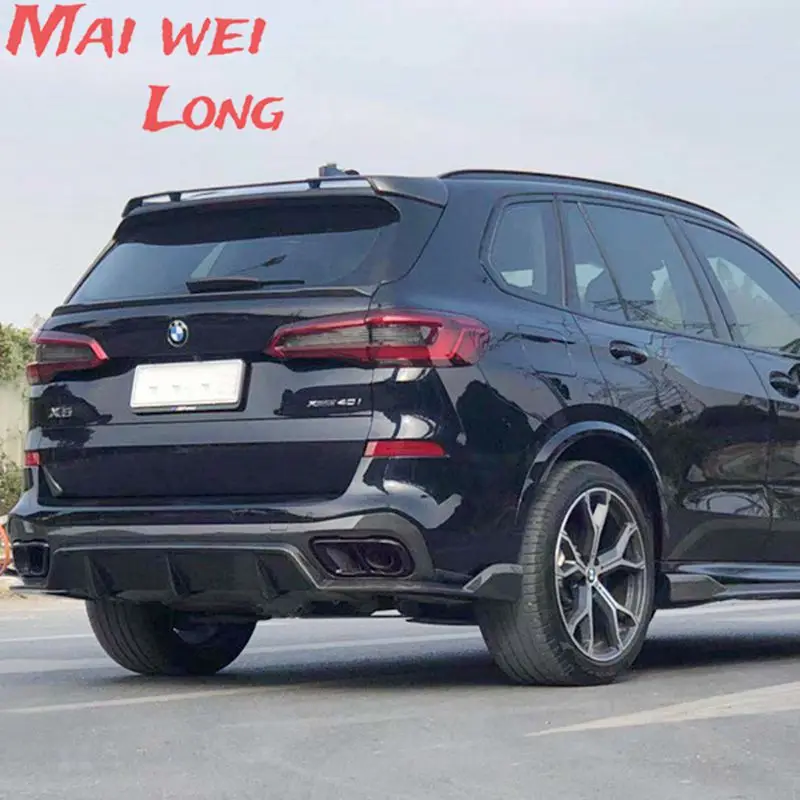 Диффузор заднего бампера для BMW G05 X5 M Sport 2019-2020 глянцевый черный автомобильный