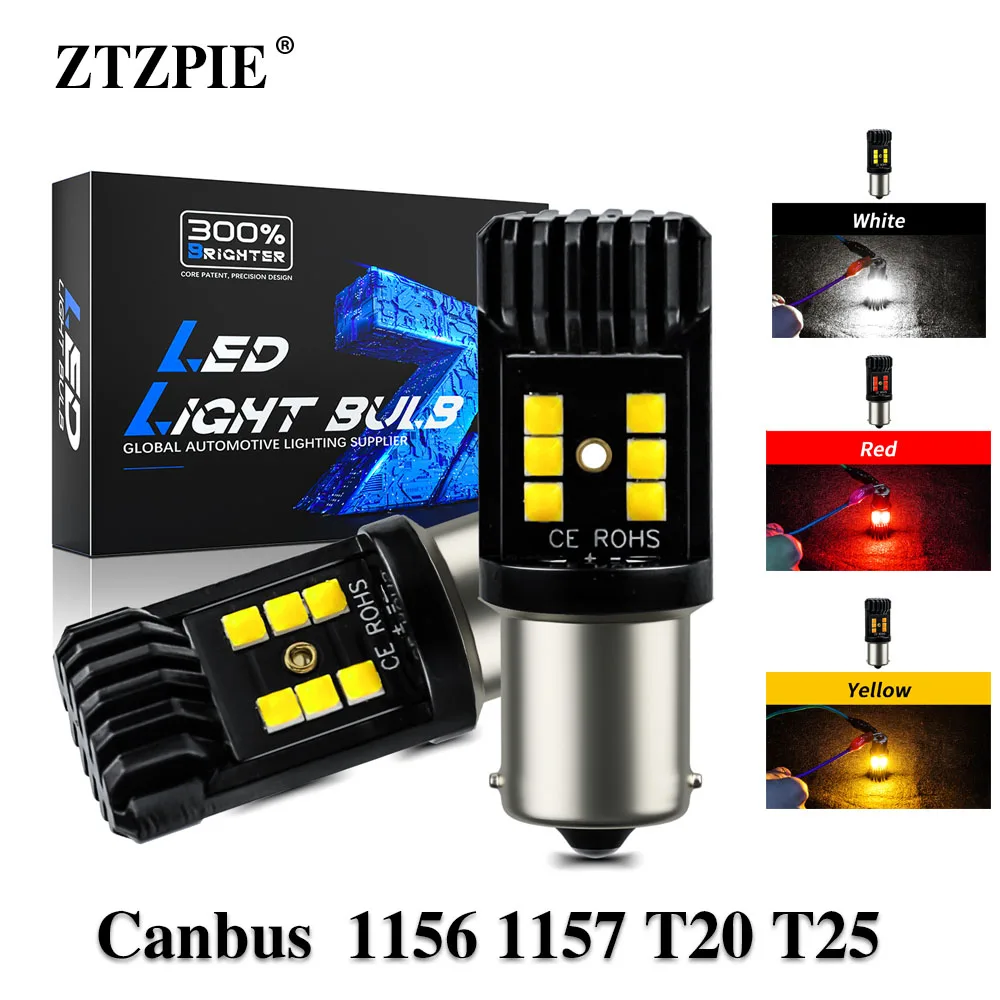 

ZTZPIE автомобильный Canbus светодиодный светильник тормоза декодирование S25 1156 3030 12 Светодиодный светильник рулевого управления Реверсивный светильник