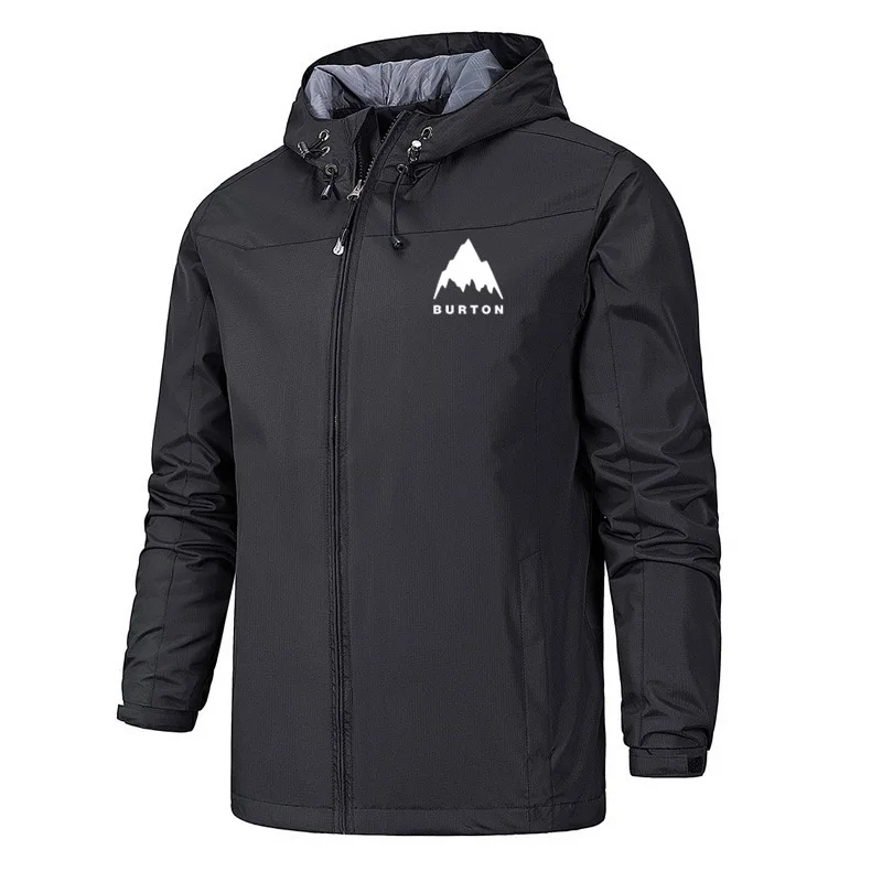 

Autumn Winter Men Brand BURTON Jacket Outdoor Windproof Waterproof Fishing Jacket Men Hooded Bomber Jacket Coat