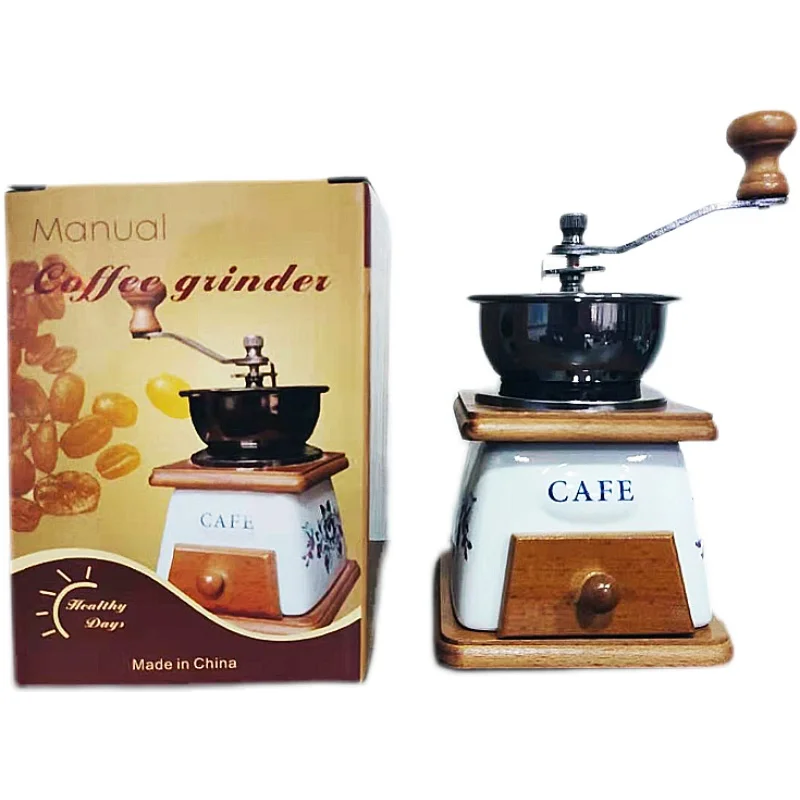 Ceramic Core Coffee Grinder Hot Sale Grinder Wood Mill Manual Coffee Machine Mill Ground Coffee Manual Hand Punch