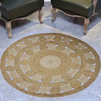 round rug natural jute collection braided rug home decor modern carpet rug for living room home decoration rugs for bedroom