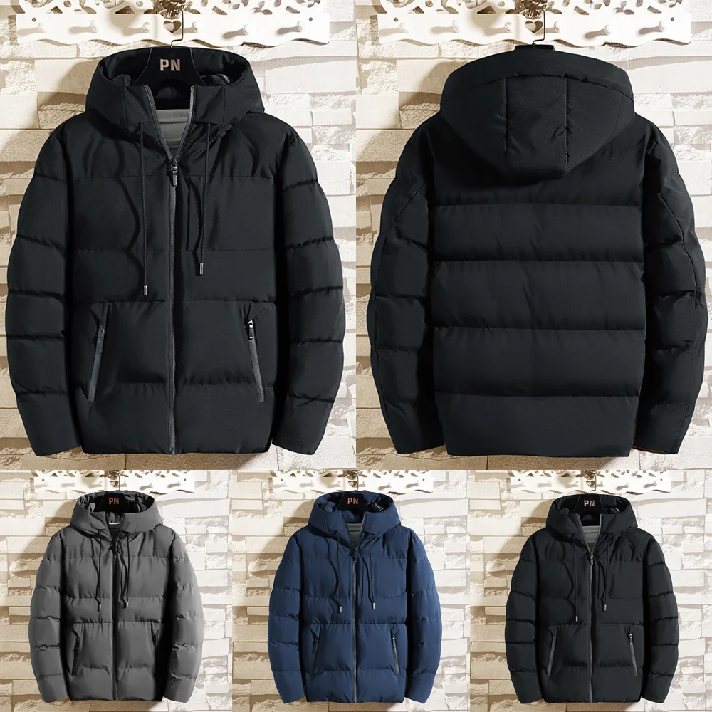 Fashion Parkas Male Thick Winter Autumn Overcoat Men's Casual Jacket Hat Warm Windbreaker 2022 Classic Windproof Business Hombre