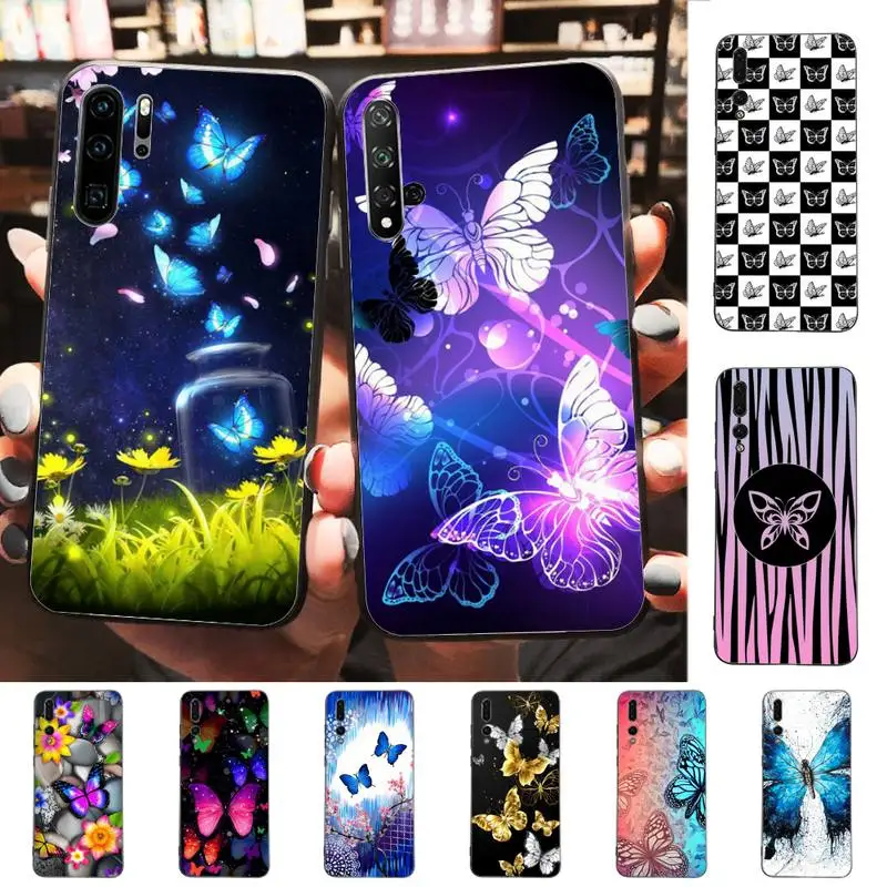 

Butterfly Phone Case for Huawei P30 40 20 10 8 9 lite pro plus Psmart2019