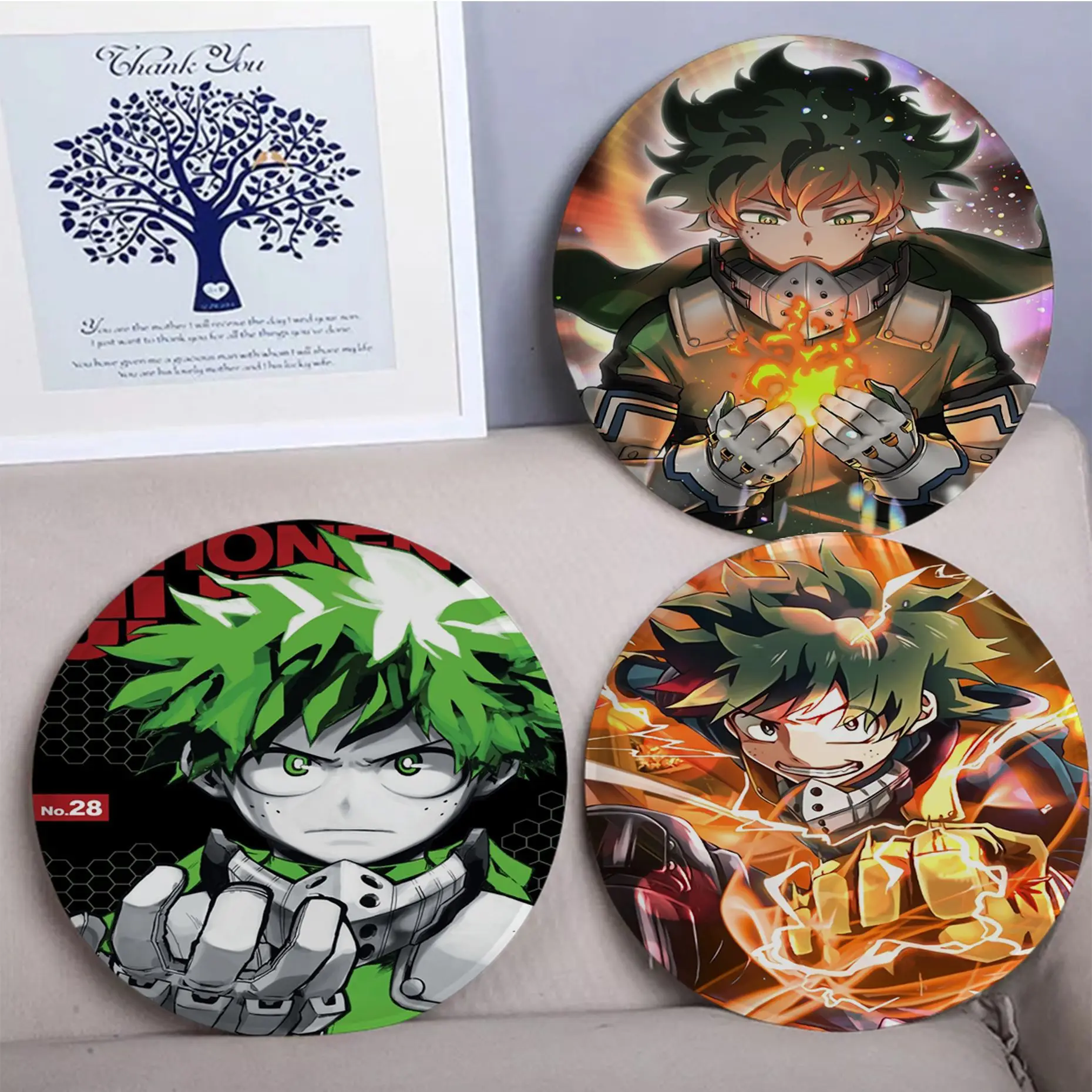 

Midoriya Izuku Square Chair Cushion Soft Office Car Seat Comfort Breathable 45x45cm Chair Mat Pad