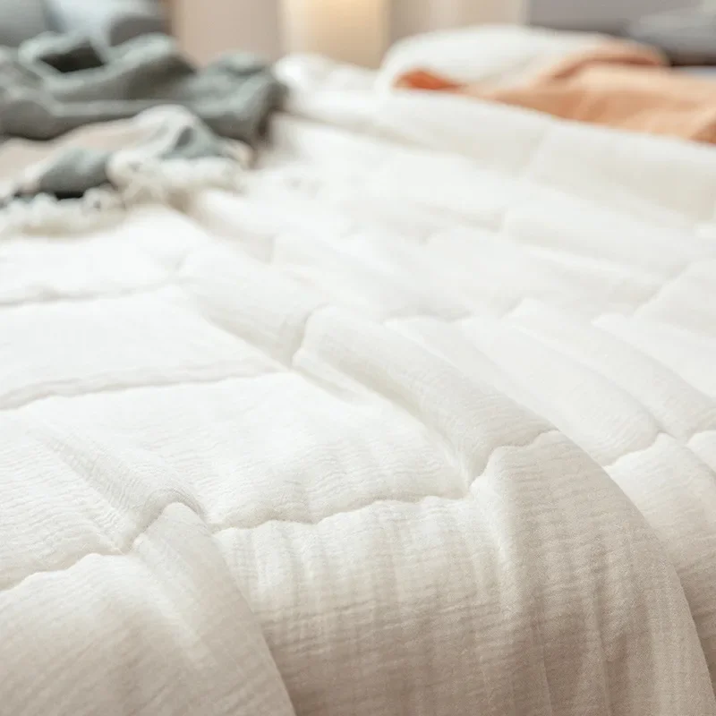 

Летнее стеганое одеяло, двойное покрывало для пары, газовое одеяло, Простые стеганые одеяла для кровати, японский одиночный хлопок