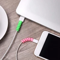 20pcs spiral cable winder for iphone android ipad micro tpy c usb phone data line charging cable cord saver cover portable wire