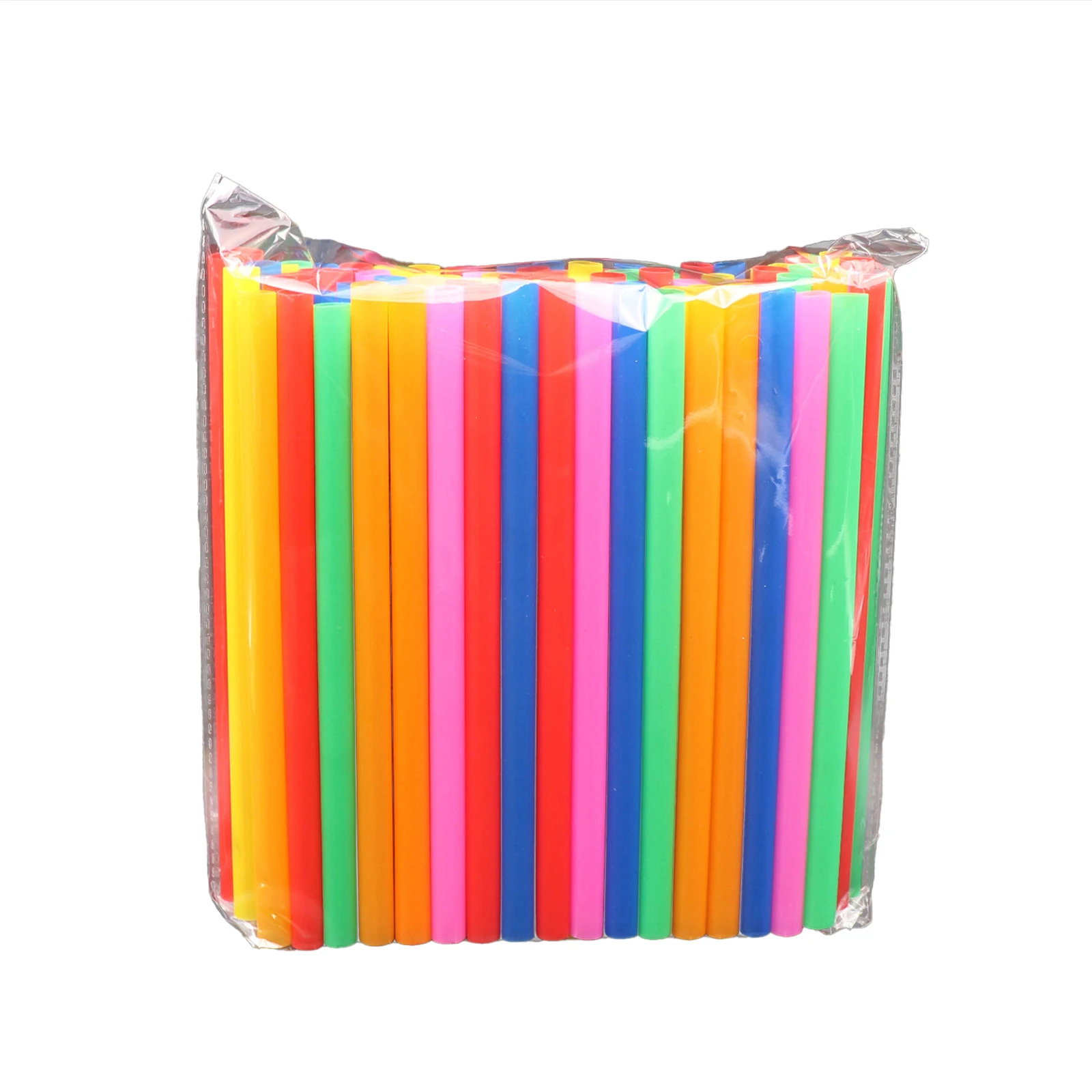 

Disposable Flat Mouth Straw Smoothie Straw 11*210mm 6 Colors Mixed For Various Drinking Needs Family Gatherings, Birthday Partie