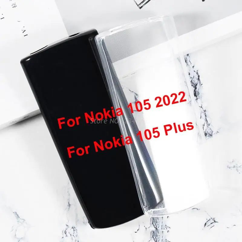 

105 2022 Etui Original Plain Soft Black TPU Phone Case For Nokia 105 4G Silicone Caso for Nokia 105 Plus Transparent Phone Cover