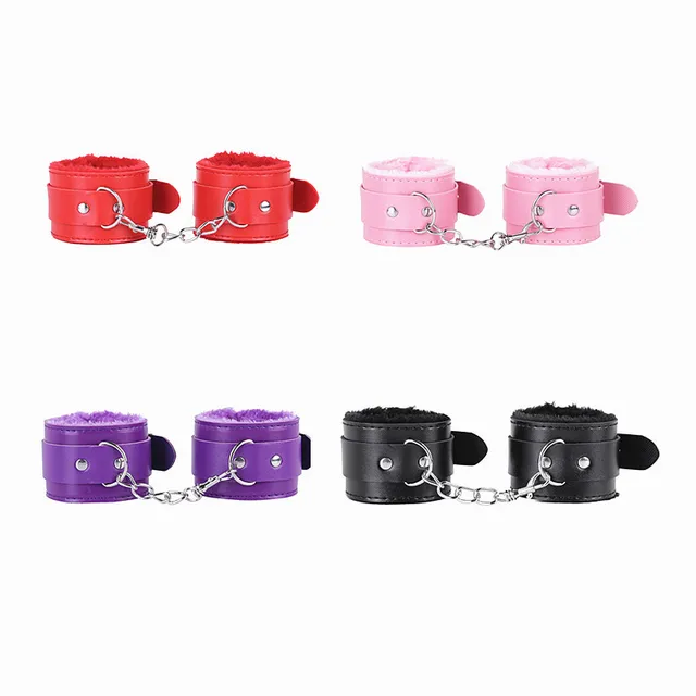 Sex Toys Handcuffs 1Pair  PU Leather Restraints Bondage Cuffs Roleplay Tools Erotic Handcuffs for Couples GameSex Products Sexy 6