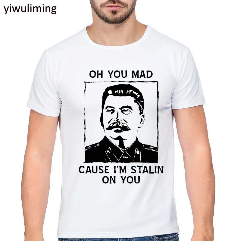 Stalin Tee Shirt Communism Hot Sale Joseph Stalin Communist Propaganda T-SHIRT Men Print Tee Shirt Tops Harajuku Streetwear