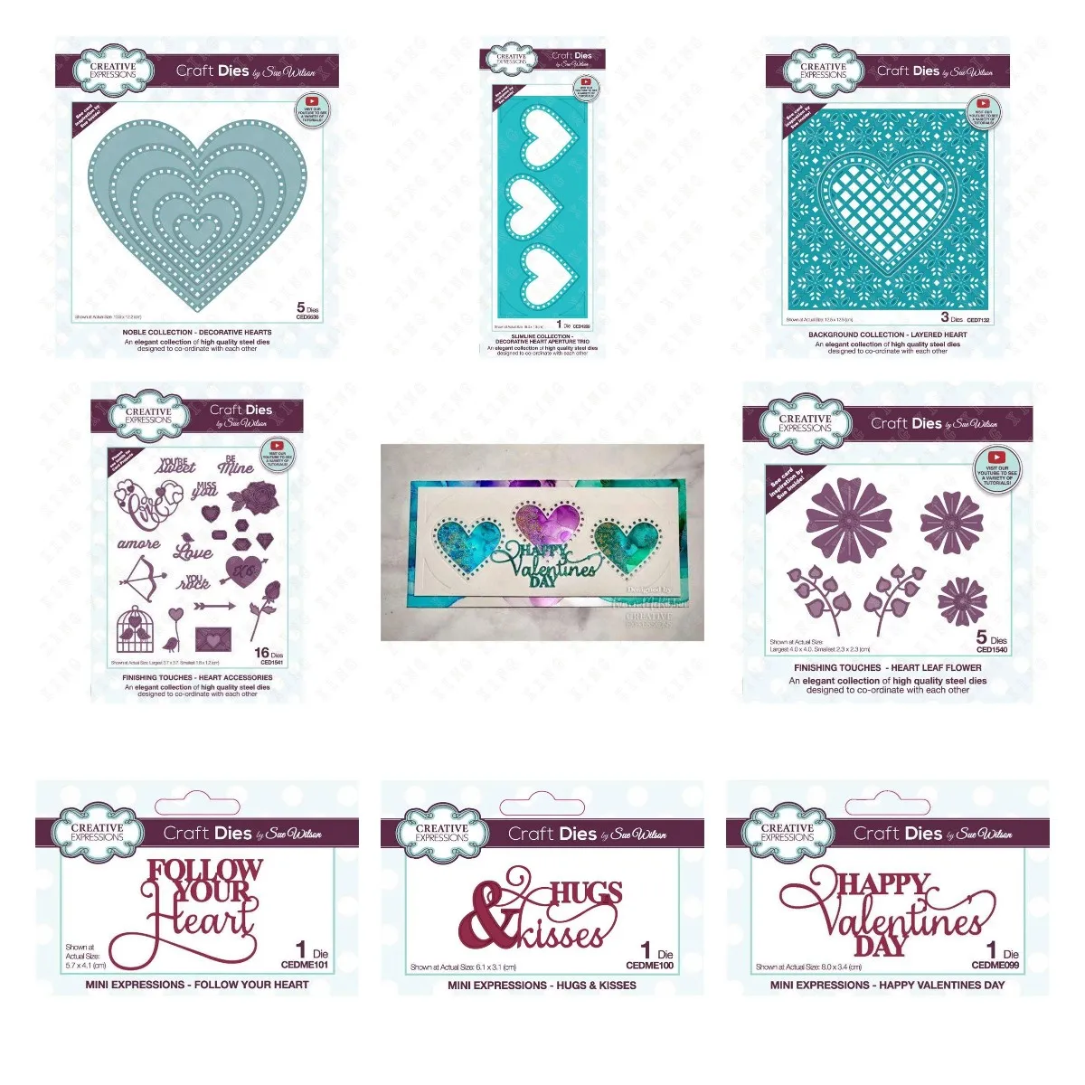 

Happy Valentines Day Noble Follow Your Heart Hugs Kisses Cutting Dies Diy Craft Paper Scrapbooking Decoration Embossing Molds