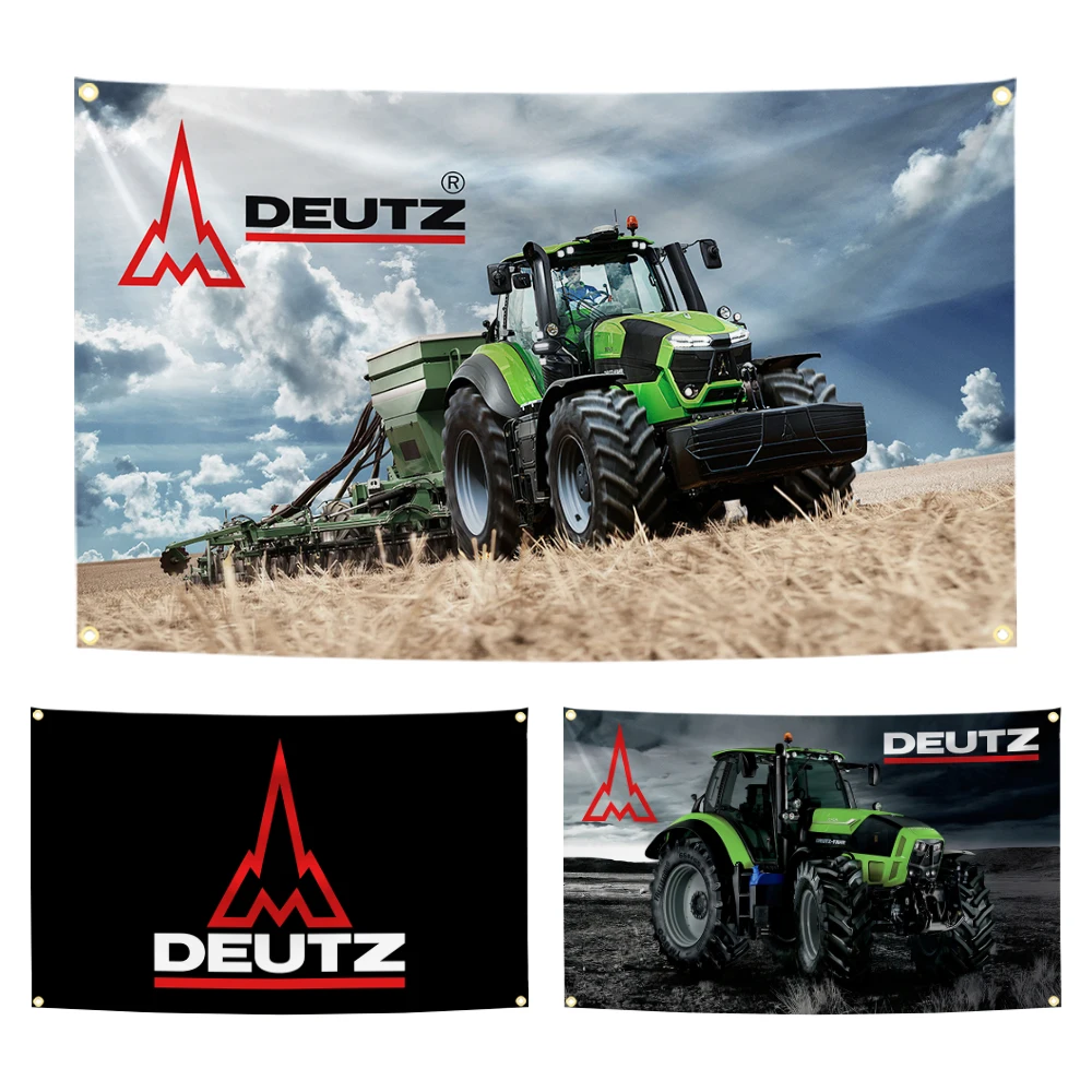 Фото 90x150 см Deutz-fahrs автомобильный гоночный флаг гобелен полиэстер цифровая печать баннер для гаража стены искусство уличное украшение двери №1