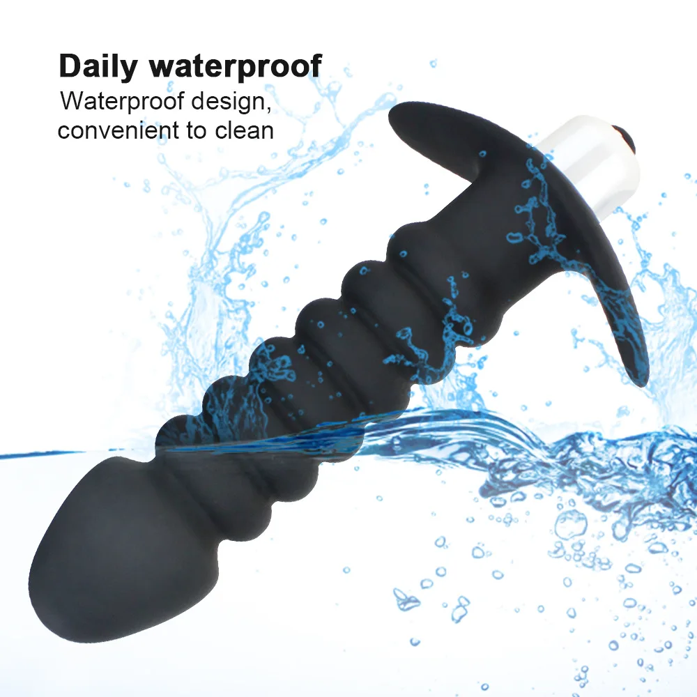 10-частотный Силиконовый анальный вибратор LINWO в форме резьбы игрушки для