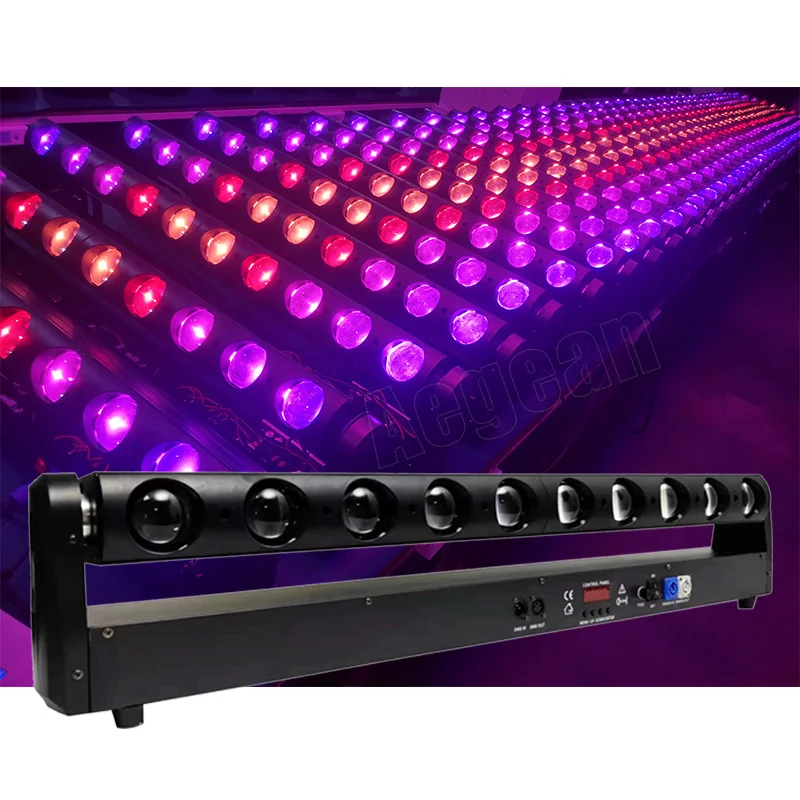 

10 Led Wall Washer 10X40W Rgbw Dj Stage Concert Events Bar Pixel Dmx Linear Beam Moving Head Club Christmas Party Disco Light