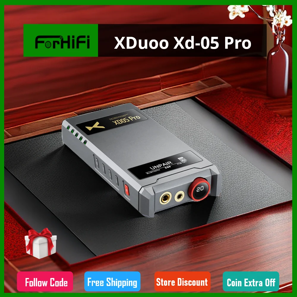 

XDuoo Xd-05 Pro Flagship DAC ES9039SPRO Decoder USB Bluetooth Headphone Amplifier Portable Dongle DSD512 4.4 Full Balanced