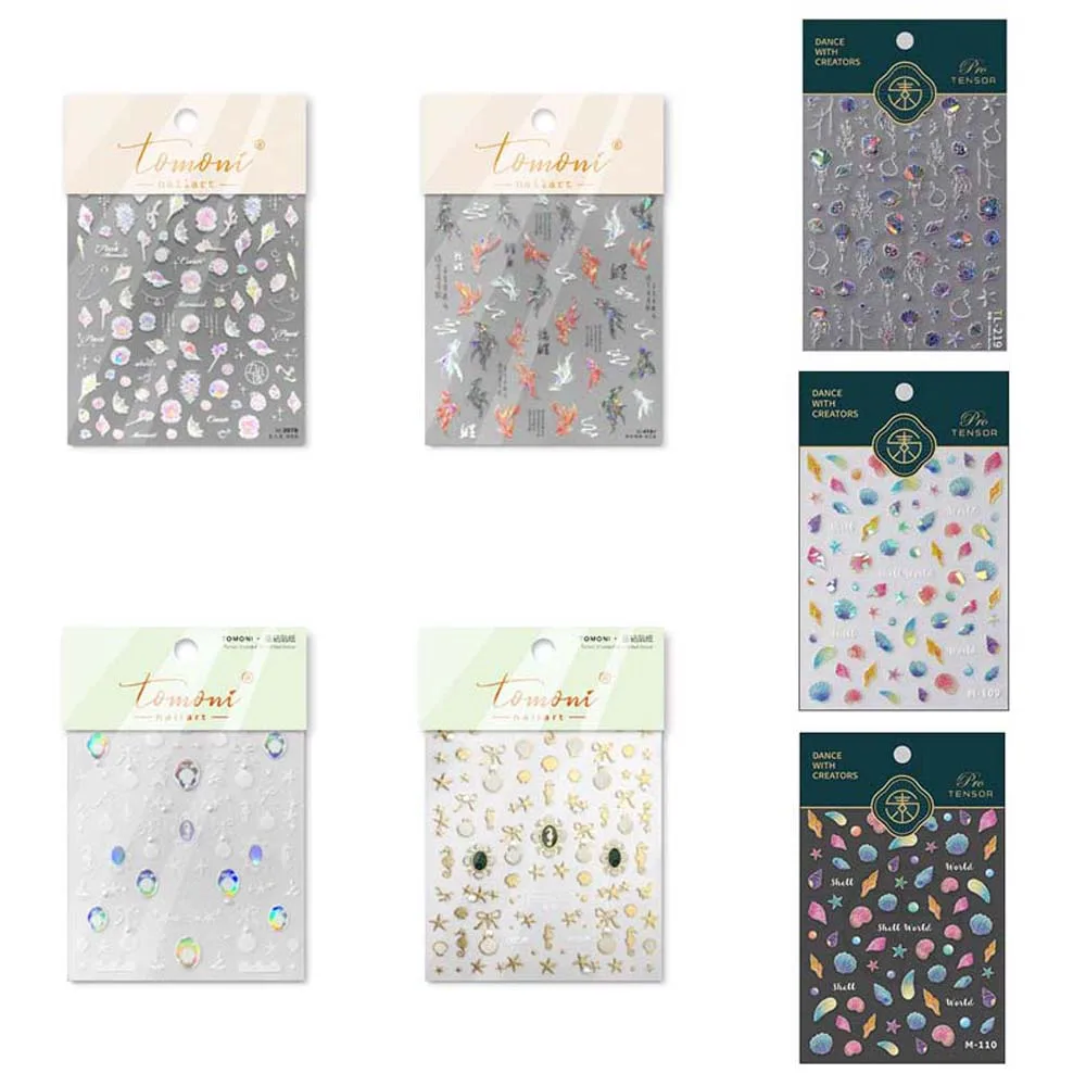 Наклейки для ногтей Conch Star Ocean морская медуза звезда океан наклейки аксессуары