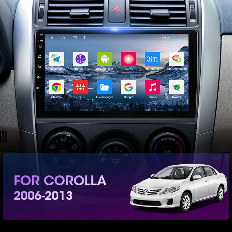 Мультимедийная магнитола Vtopek для Toyota Corolla стерео-система на Android 9 0 с &quotэкраном GPS