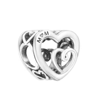 2022 mothers day entwined infinite hearts charm 925 silver jewelry fits original bracelets for woman beads for jewelry making